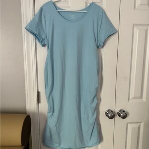 Isabel Maternity Soft Blue T-Shirt Dress